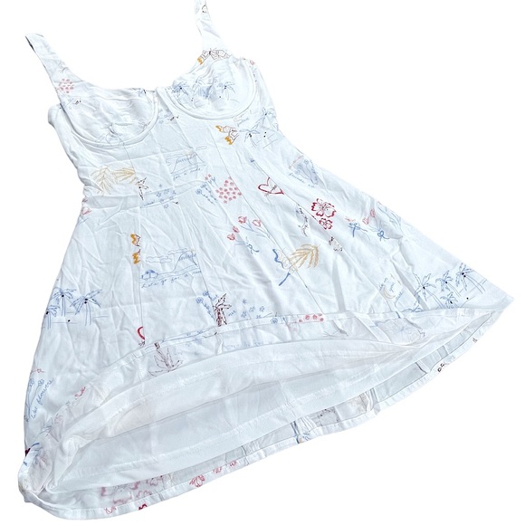 L.A. Hearts size Xs white corset mini dress with scoop neck & open back NWT - Picture 8 of 16